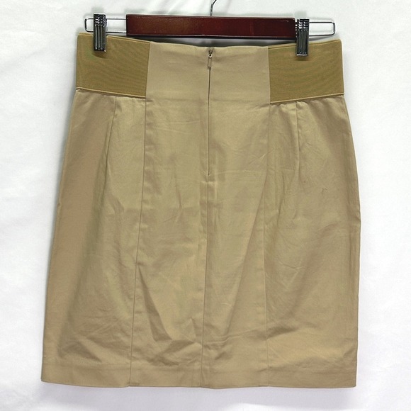 J.McLaughlin Women's Beige Cotton Blend Wide Elastic Waist Mini Skirt Size 4 - Picture 2 of 7